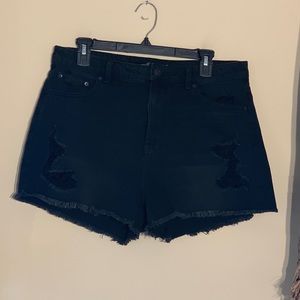 Wild Fable 12 Black High Rise Jean Shorts